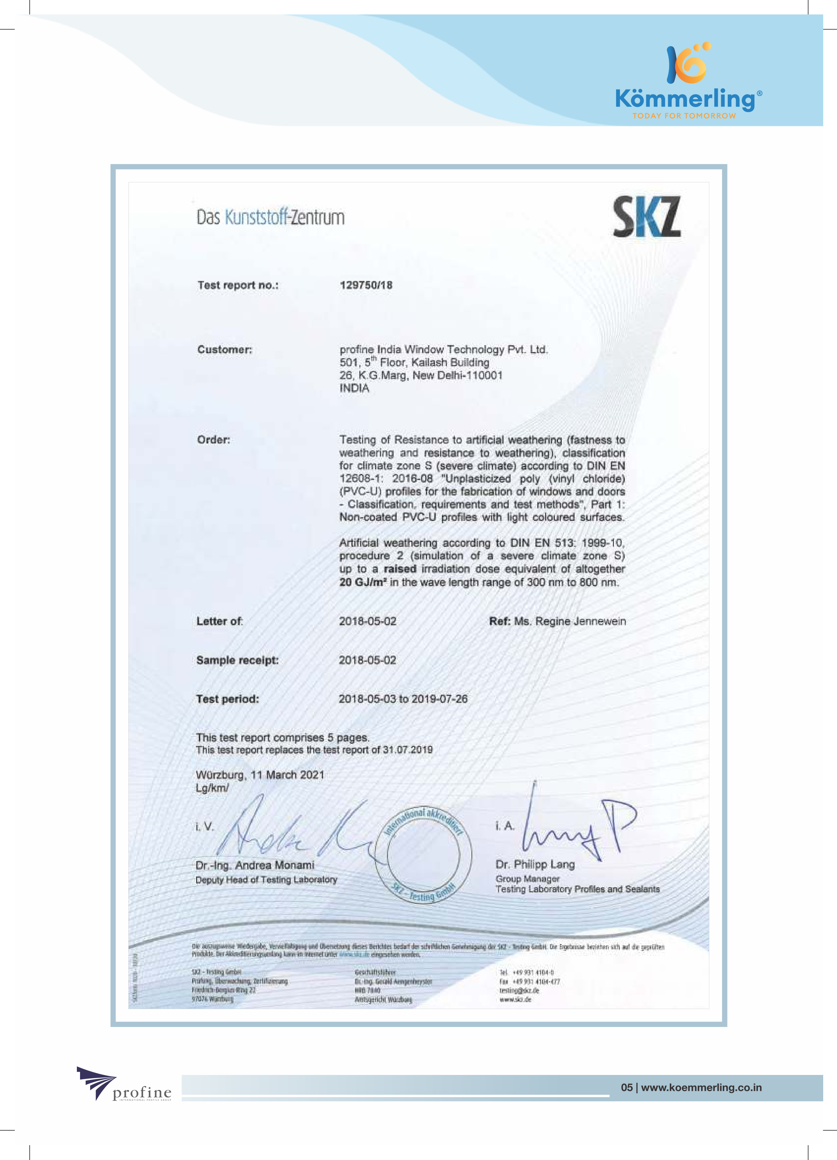 Certificate 5
